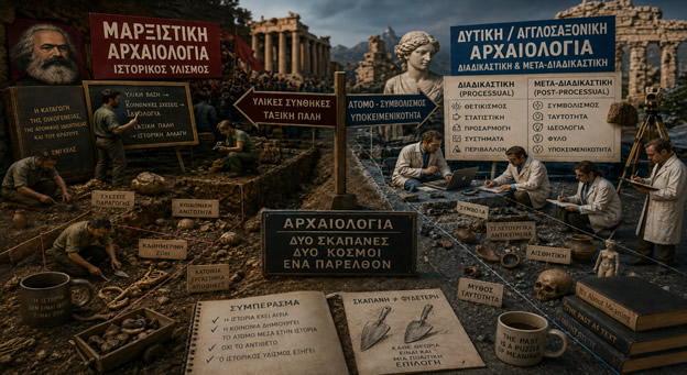 Οι Δύο Σχολές της Αρχαιολογίας: Μια Κριτική Ανάγνωση του Ιστορικού Υλισμού έναντι του Δυτικού Ιδεαλισμού